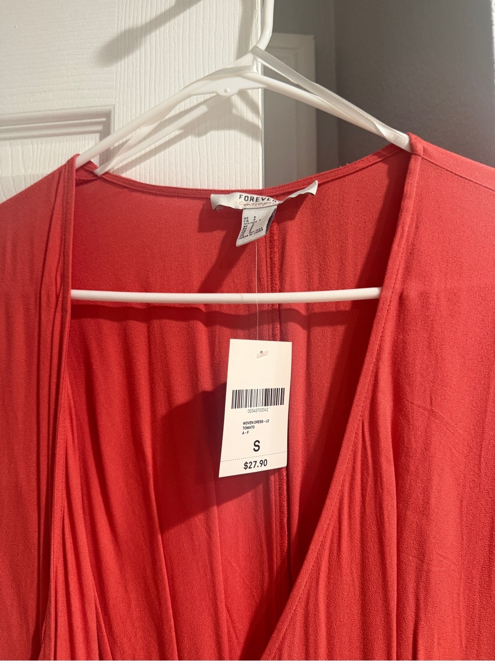 Forever 21 Orange Wrap Dress